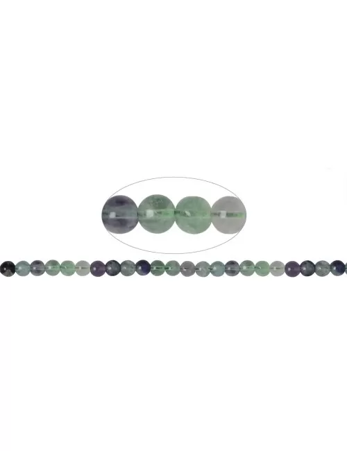 Heilstein & Edelstein-Strang - Kugeln, Fluorit, 08mm (39cm)
