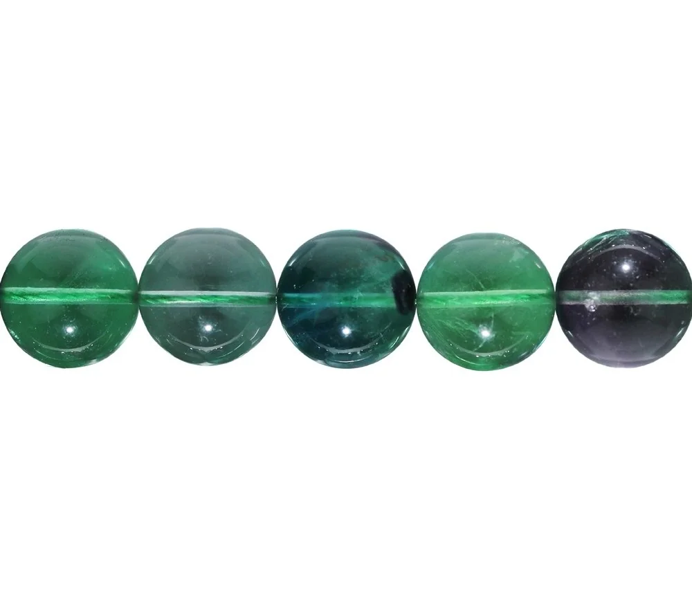 Heilstein & Edelstein-Strang - Kugeln, Fluorit (grün/bunt), 12mm