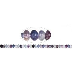 Heilstein & Edelstein-Strang - Button, Fluorit, 06 x 08mm