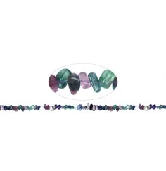 Heilstein & Edelstein-Strang - Trommelsteine, Fluorit, 04-06 x 07-12mm (38cm)