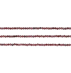 Heilstein & Edelstein-Strang - Kugeln, Granat, facettiert, 03mm (3 St./VE)