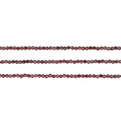 Heilstein & Edelstein-Strang - Kugeln, Granat, facettiert, 03mm (3 St./VE)