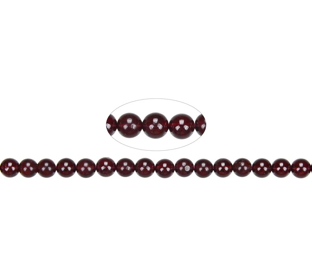Heilstein & Edelstein-Strang - Kugeln, Granat A, 06mm