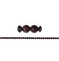 Heilstein & Edelstein-Strang - Kugeln, Granat, facettiert, 06mm