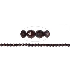 Heilstein & Edelstein-Strang - Kugeln, Granat, facettiert, 08mm (37cm)