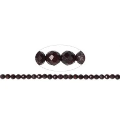 Heilstein & Edelstein-Strang - Kugeln, Granat, facettiert, 08mm (37cm)