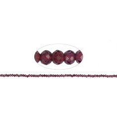 Heilstein & Edelstein-Strang - Kugeln, Granat (violett), facettiert, 02mm