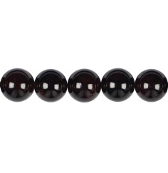 Heilstein & Edelstein-Strang - Kugeln, Granat, 14mm