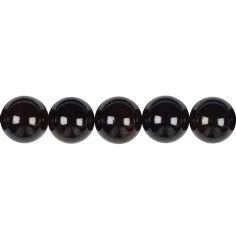 Heilstein & Edelstein-Strang - Kugeln, Granat, 14mm
