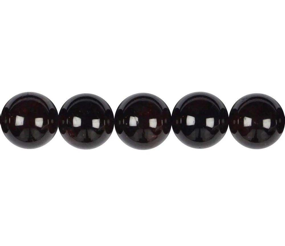 Heilstein & Edelstein-Strang - Kugeln, Granat, 14mm