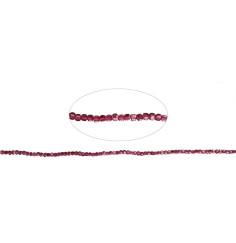 Heilstein & Edelstein-Strang - Würfel, Granat, facettiert, 02mm (39cm)