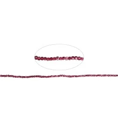 Heilstein & Edelstein-Strang - Würfel, Granat, facettiert, 02mm (39cm)