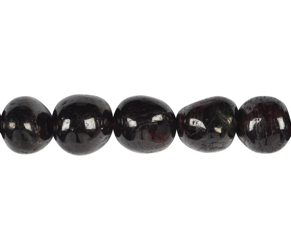 Heilstein & Edelstein-Strang - Nuggets, Granat, 12-15 x 10-12mm (39cm)