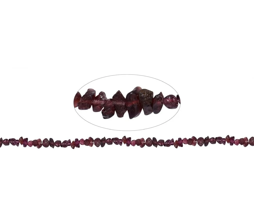 Heilstein & Edelstein-Strang - Nuggets, Granat, 03-04 x 05-08mm (39cm)