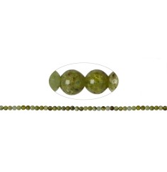 Heilstein & Edelstein-Strang - Kugeln, Granat grün (Grossular), 04mm