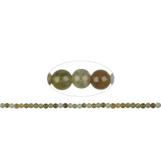 Heilstein & Edelstein-Strang - Kugeln, Granat grün und braun, 05mm