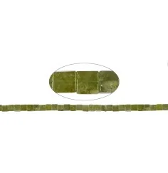 Heilstein & Edelstein-Strang - Würfel, Granat grün (Grossular), 06mm (39cm)