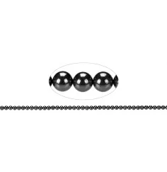 Heilstein & Edelstein-Strang - Kugeln, Hämatit (natur), 04mm