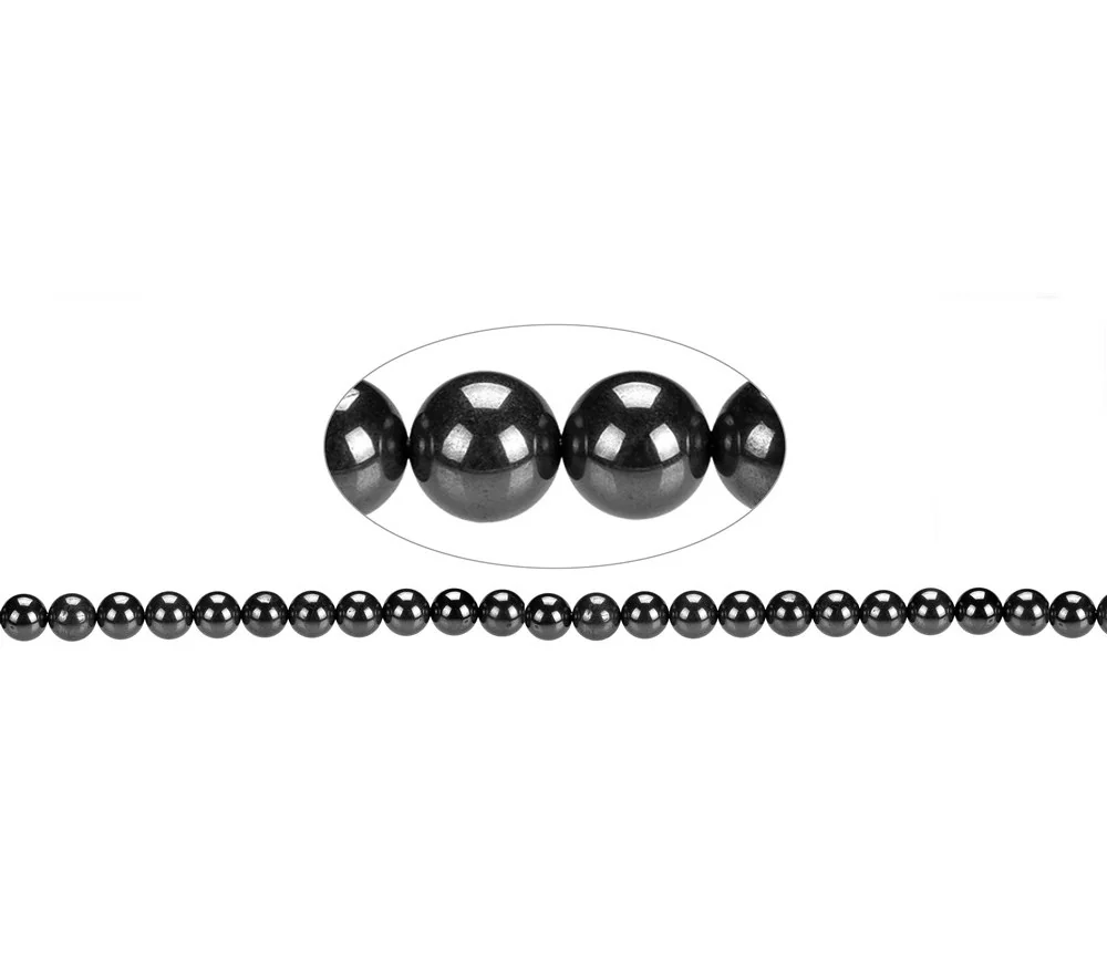 Heilstein & Edelstein-Strang - Kugeln, Hämatit (natur), 08mm
