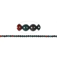 Heilstein & Edelstein-Strang - Kugeln, Heliotrop, 06mm