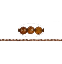 Heilstein & Edelstein-Strang - Kugeln, Hessonit (Granat), facettiert, 03,7mm