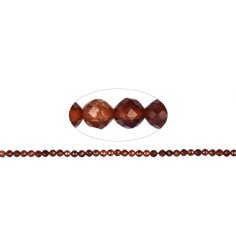 Heilstein & Edelstein-Strang - Kugeln, Hessonit (Granat), facettiert, 03,5mm (39cm)