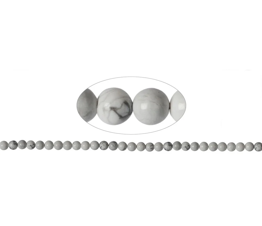 Heilstein & Edelstein-Strang - Kugeln, Magnesit, 06mm