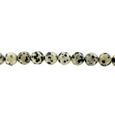 Heilstein & Edelstein-Strang - Kugeln, Dalmatinerstein, 12mm