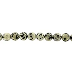 Heilstein & Edelstein-Strang - Kugeln, Dalmatinerstein, 12mm