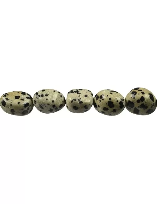 Heilstein & Edelstein-Strang - Nuggets, Dalmatinerstein, 12-16 x 10-14mm