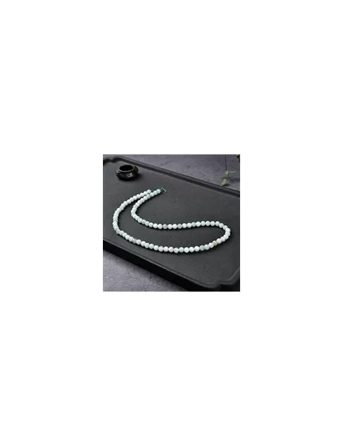 Heilstein & Edelstein-Strang - Kugeln, Jadeit (Birma), facettiert, 05mm