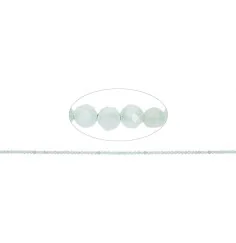 Heilstein & Edelstein-Strang - Kugeln, Jadeit, facetted, 02mm (39cm)