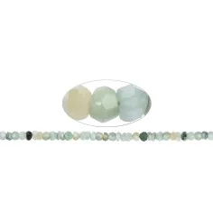 Heilstein & Edelstein-Strang - Button Freeform, Jadeit, facettiert, 03-06 x 07-08mm