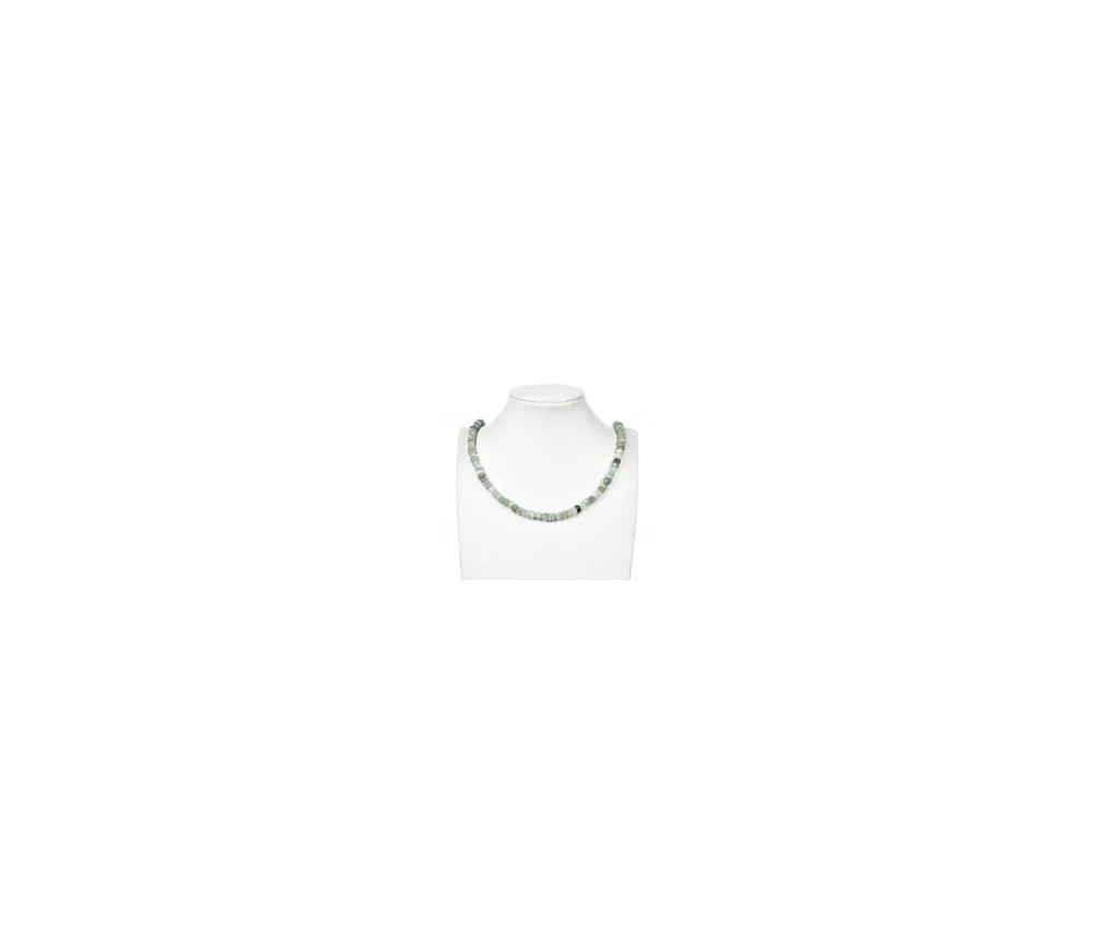 Heilstein & Edelstein-Strang - Button Freeform, Jadeit, facettiert, 03-06 x 07-08mm