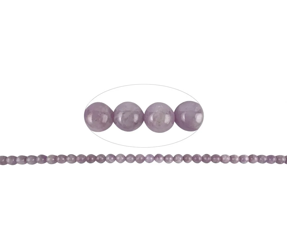 Heilstein & Edelstein-Strang - Kugeln, Kunzit, 08 - 09mm