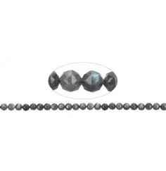 Heilstein & Edelstein-Strang - Kugeln, Labradorit, facettiert, 08mm (39cm)