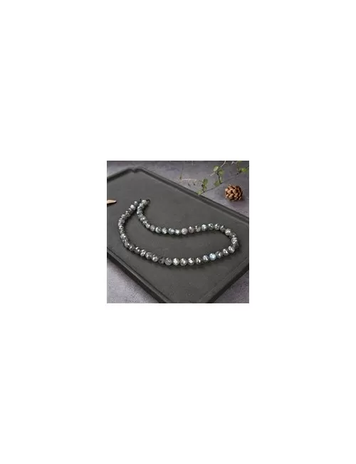 Heilstein & Edelstein-Strang - Kugeln, Labradorit, facettiert, 08mm (39cm)