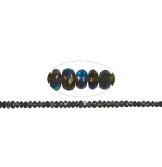 Heilstein & Edelstein-Strang - Button, Labradorit, 03 x 05-07mm (35cm)