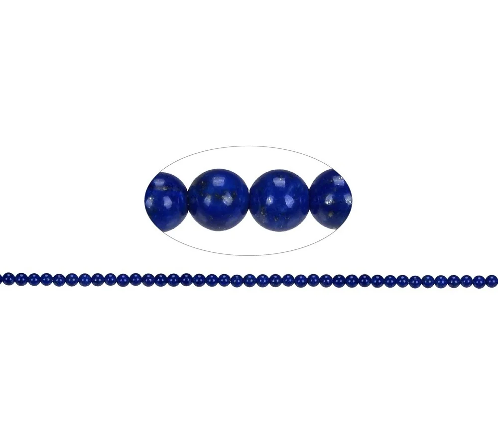 Heilstein & Edelstein-Strang - Kugeln, Lapis Lazuli AA, 03mm (39cm)