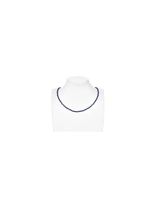 Heilstein & Edelstein-Strang - Kugel/Button, Lapis Lazuli A, facettiert, 03 x 03mm