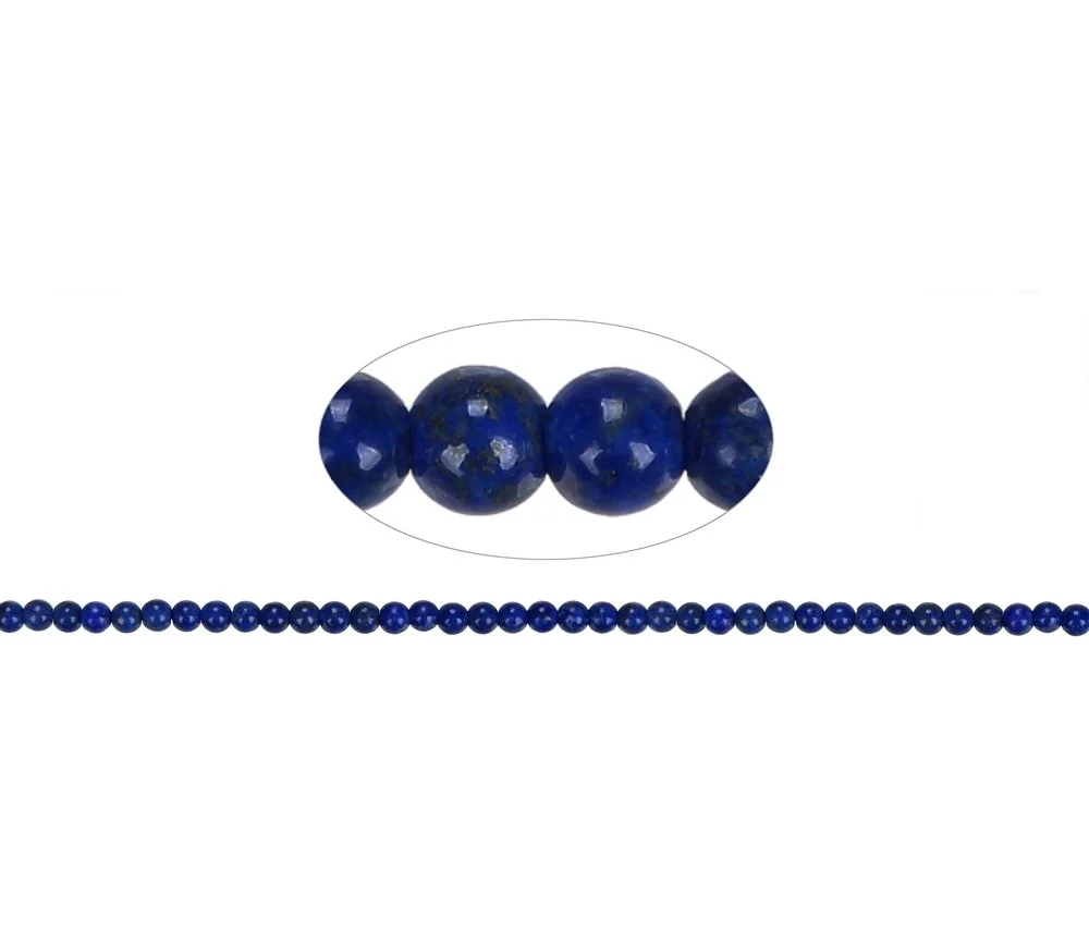 Heilstein & Edelstein-Strang - Kugeln, Lapis Lazuli A, 04-05mm
