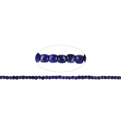 Heilstein & Edelstein-Strang - Würfel, Lapis Lazuli, facettiert, 04mm (39cm)