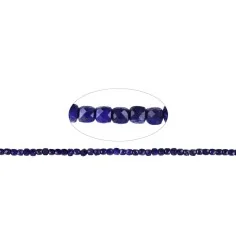 Heilstein & Edelstein-Strang - Würfel, Lapis Lazuli, facettiert, 04mm (39cm)