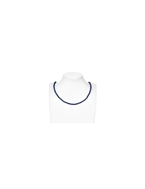 Heilstein & Edelstein-Strang - Button, Lapis Lazuli A+, facettiert, 02 x 04mm