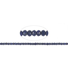 Heilstein & Edelstein-Strang - Button, Lapis Lazuli A+, facettiert, 03 x 05mm