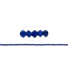 Heilstein & Edelstein-Strang - Button/Disc, Lapis Lazuli, facettiert, 01 x 02mm