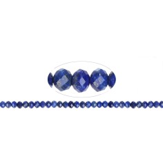 Heilstein & Edelstein-Strang - Button, Lapis Lazuli, facettiert, 05 x 07mm (39cm)