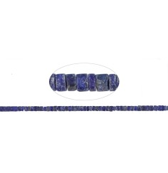 Heilstein & Edelstein-Strang - Button, Lapis Lazuli, matt, 01 x 02,5mm (39cm)