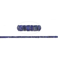 Heilstein & Edelstein-Strang - Button, Lapis Lazuli, matt, 01 x 02,5mm (39cm)