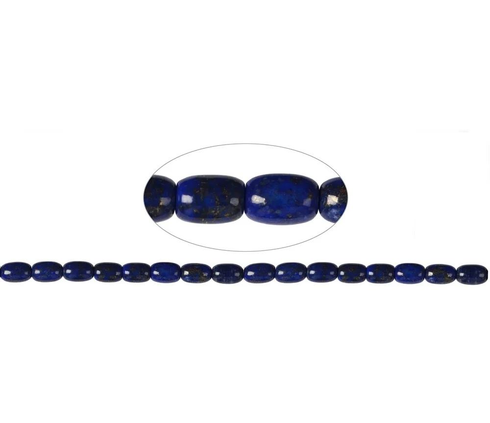 Heilstein & Edelstein-Strang - Zylinder (Tönnchen), Lapis Lazuli, 12 x 08mm